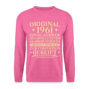 Original 1961 Klassiker Letztes Jahrhundert - Unisex Pullover - Pink - Vorne