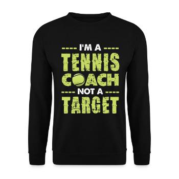 Je suis un entraîneur de tennis, pas un objectif - Sweat-shirt Unisexe - noir - Devant - Alina (178cm) & Michal (187cm)