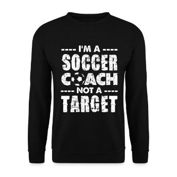 Fußballtrainer, kein Ziel - Unisex Pullover - Schwarz - Vorne - Alina (178cm) & Michal (187cm)