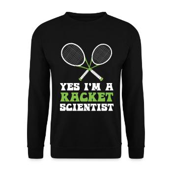 Un scientifique du racket qui dit - Sweat-shirt Unisexe - noir - Devant - Alina (178cm) & Michal (187cm)