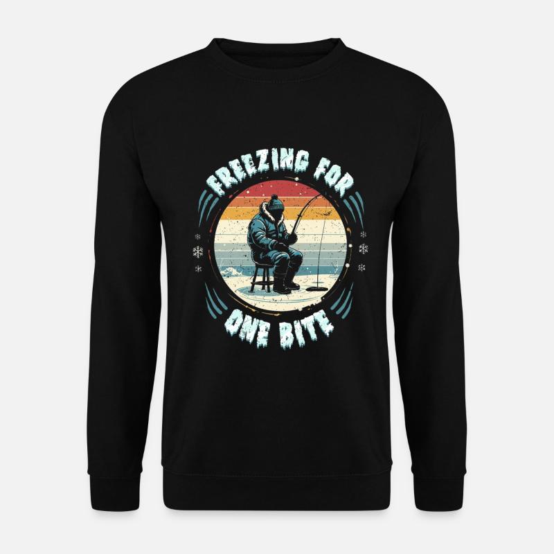 Eisangeln - Unisex Pullover - Schwarz