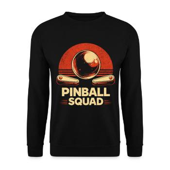 Pinball Squad Flipperspieler - Unisex Pullover - Schwarz - Vorne - Alina (178cm) & Michal (187cm)