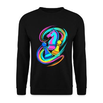 Chess - Unisex Sweatshirt - black - Front - Alina (178cm) & Michal (187cm)