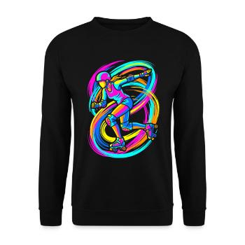 Roller skater - Unisex Sweatshirt - black - Front - Alina (178cm) & Michal (187cm)