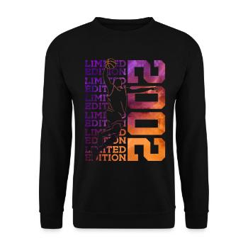 24E ANNIVERSAIRE DU BASKETBALL EN ÉDITION LIMITÉE 2002 - Sweat-shirt Unisexe - noir - Devant - Alina (178cm) & Michal (187cm)