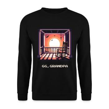 GG Grandpa | Black Humor Undertaker - Unisex Sweatshirt - black - Front - Alina (178cm) & Michal (187cm)