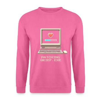 Trauer patchen | Bestatter Ironie - Unisex Pullover - Pink - Vorne