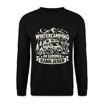 Winter Camping | In summer, everyone can | Verdict - Unisex Sweatshirt - black - Front - Alina (178cm) & Michal (187cm)
