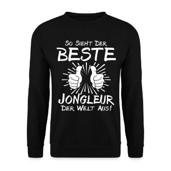 Bester Jongleur - Unisex Pullover - Schwarz - Vorne - Alina (178cm) & Michal (187cm)