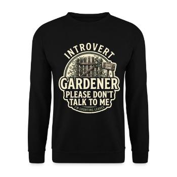 Merci de ne pas approcher l’introverti Gärtner - Sweat-shirt Unisexe - noir - Devant - Alina (178cm) & Michal (187cm)