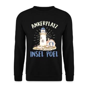 Sailors ANCHORAGE ISLAND POEL Fun - Unisex Sweatshirt - black - Front - Alina (178cm) & Michal (187cm)