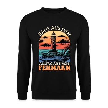 Vacances en mer Baltique ÉLOIGNEZ-VOUS DE LA VIE QUOTIDIENNE À FEHMARN - Sweat-shirt Unisexe - noir - Devant - Alina (178cm) & Michal (187cm)