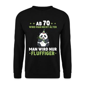70e anniversaire Panda - Tu deviens plus doux - Sweat-shirt Unisexe - noir - Devant - Alina (178cm) & Michal (187cm)