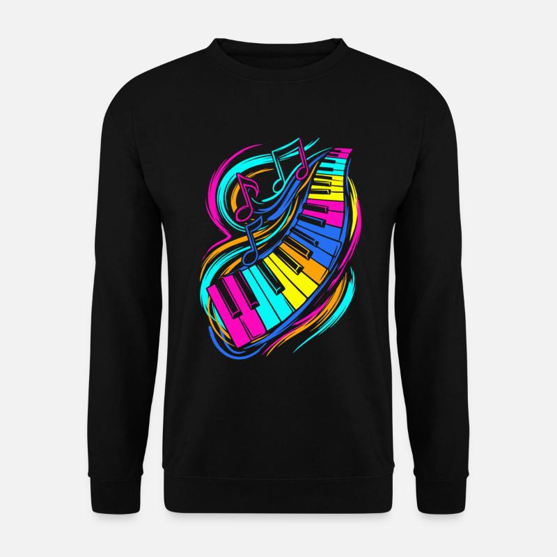 Klaviertastatur - Unisex Pullover - Schwarz
