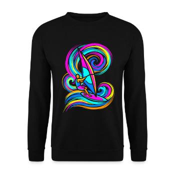 Windsurfing - Unisex Pullover - Schwarz - Vorne - Alina (178cm) & Michal (187cm)