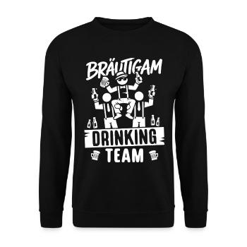 T-shirt de fête de garçon Hommes Grondement de fête de garçon - Sweat-shirt Unisexe - noir - Devant - Alina (178cm) & Michal (187cm)