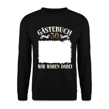 Chemise du livre d’or du 30e anniversaire Nous y étions - Sweat-shirt Unisexe - noir - Devant - Alina (178cm) & Michal (187cm)