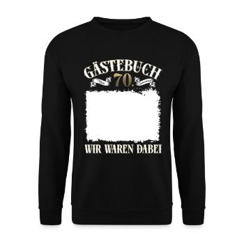 Chemise du livre d’or du 70e anniversaire Nous y étions - Sweat-shirt Unisexe - noir - Devant - Alina (178cm) & Michal (187cm)