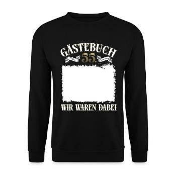 Chemise du livre d’or du 55e anniversaire Nous y étions - Sweat-shirt Unisexe - noir - Devant - Alina (178cm) & Michal (187cm)