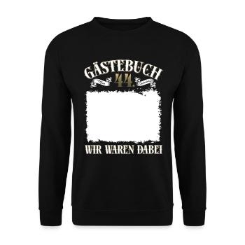 Chemise du livre d’or des 44 ans Nous y étions - Sweat-shirt Unisexe - noir - Devant - Alina (178cm) & Michal (187cm)