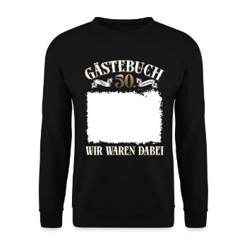 Chemise du livre d’or du 50e anniversaire Nous y étions - Sweat-shirt Unisexe - noir - Devant - Alina (178cm) & Michal (187cm)