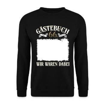 Chemise du livre d’or du 66e anniversaire Nous y étions - Sweat-shirt Unisexe - noir - Devant - Alina (178cm) & Michal (187cm)