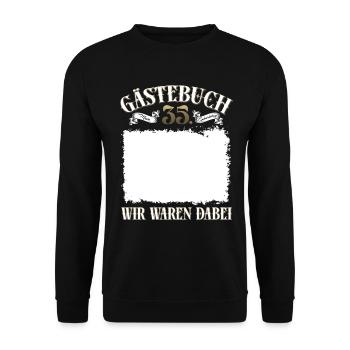 Chemise du livre d’or du 35e anniversaire Nous y étions - Sweat-shirt Unisexe - noir - Devant - Alina (178cm) & Michal (187cm)