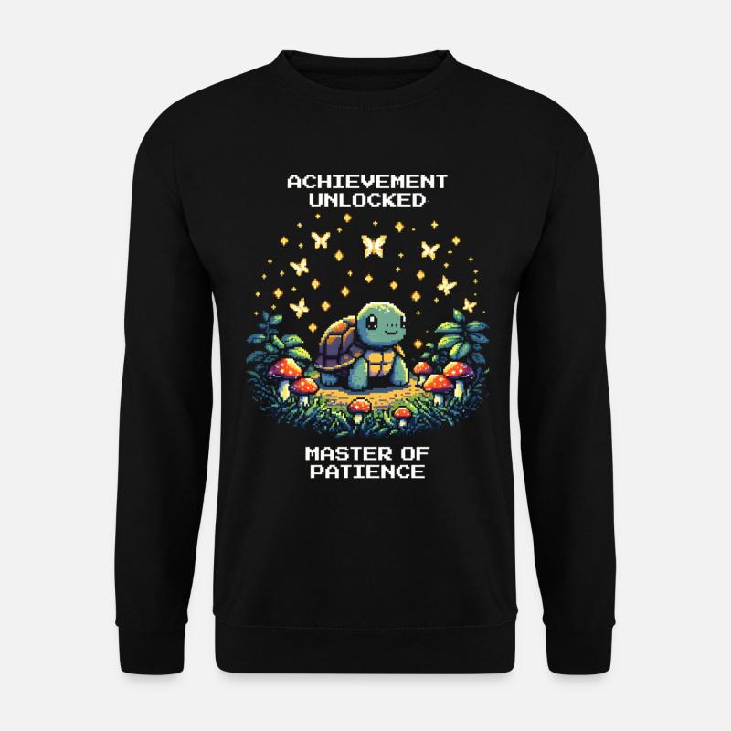 Geduld freigeschaltet | Schildkröte - Unisex Pullover - Schwarz