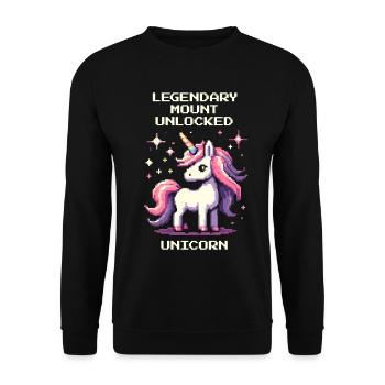 Legendary Mount Unlocked | Unicorn - Unisex Sweatshirt - black - Front - Alina (178cm) & Michal (187cm)