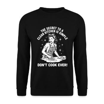 Real Irony Clean Kitchen Retro Design - Unisex Sweatshirt - black - Front - Alina (178cm) & Michal (187cm)