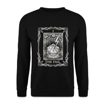 Real Bad Luck Dice Tarot Pen and Paper - Unisex Sweatshirt - black - Front - Alina (178cm) & Michal (187cm)
