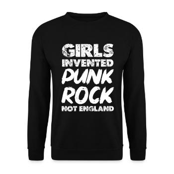 Les filles ont inventé le punk rock - Sweat-shirt Unisexe - noir - Devant - Alina (178cm) & Michal (187cm)