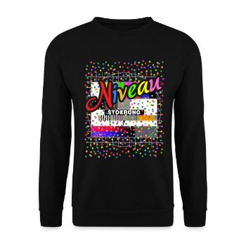 Test de perturbation de niveau Tableau Carnaval costumé - Sweat-shirt Unisexe - noir - Devant - Alina (178cm) & Michal (187cm)