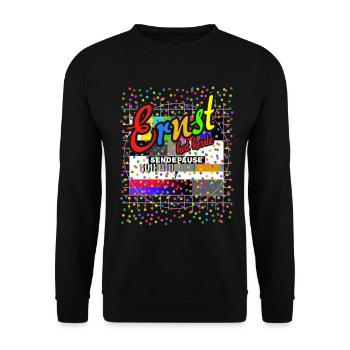 Ernst has a break from broadcasting today | Test Picture Costume - Unisex Sweatshirt - black - Front - Alina (178cm) & Michal (187cm)