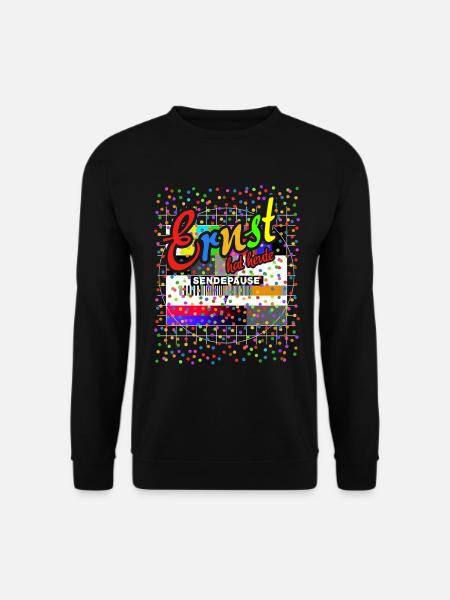 Ernst hat heute Sendepause | Testbild Kostüm - Unisex Pullover - Schwarz