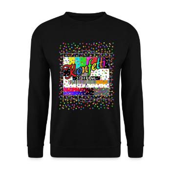 Test de perturbation des confettis Tableau Carnaval costumé - Sweat-shirt Unisexe - noir - Devant - Alina (178cm) & Michal (187cm)
