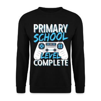 Last Day Of Primary School Graduation 2026 Gamer - Unisex Sweatshirt - black - Front - Alina (178cm) & Michal (187cm)