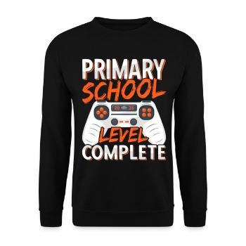 Last Day Of Primary School Graduation 2026 Gamer - Unisex Sweatshirt - black - Front - Alina (178cm) & Michal (187cm)