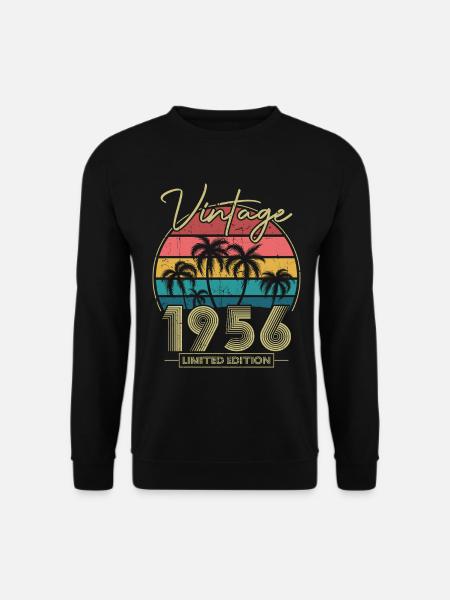 Vintage 1956 Jahrgang Geburtstagsgeschenk - Unisex Pullover - Schwarz