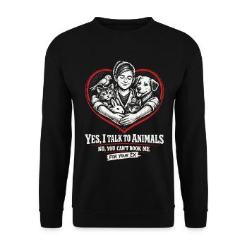 Veterinarian Veterinarian - Unisex Sweatshirt - black - Front - Alina (178cm) & Michal (187cm)