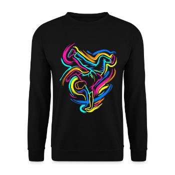 Breakdance - Unisex Pullover - Schwarz - Vorne - Alina (178cm) & Michal (187cm)