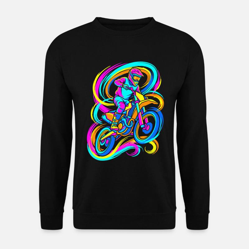 Motocross Fahrer - Unisex Pullover - Schwarz