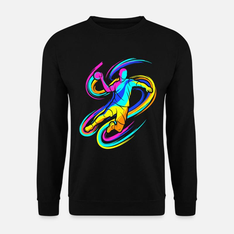 Bunter Handballspieler - Unisex Pullover - Schwarz