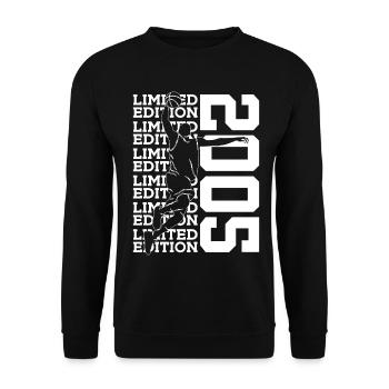 LIMITED EDITION 2005 BASKETBALL 21. GEBURTSTAG - Unisex Pullover - Schwarz - Vorne - Alina (178cm) & Michal (187cm)