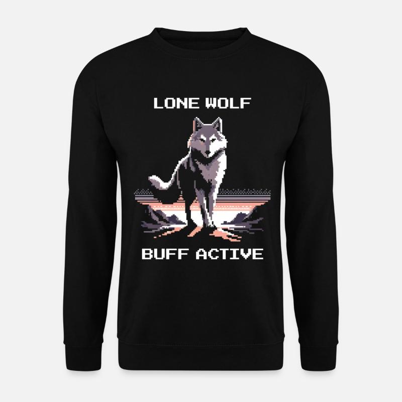Lone Wolf active | Wolf Power - Unisex Sweatshirt - black