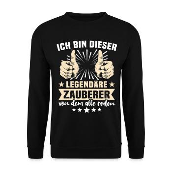 Wizard Sayings - Unisex Sweatshirt - black - Front - Alina (178cm) & Michal (187cm)