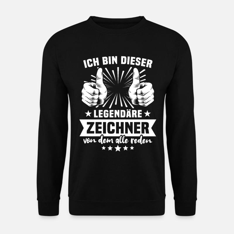 Zeichner Legende - Unisex Pullover - Schwarz