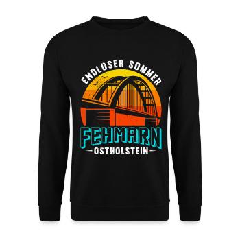 Mer Baltique ÉTÉ SANS FIN FEHMARN OSTHOLSTEIN Drôle - Sweat-shirt Unisexe - noir - Devant - Alina (178cm) & Michal (187cm)