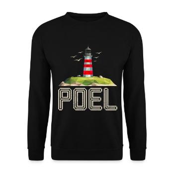 Poel Souvenier INSEL POEL OSTSEE Retro Lustiges - Unisex Pullover - Schwarz - Vorne - Alina (178cm) & Michal (187cm)