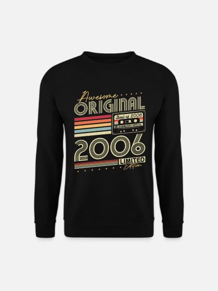 Original 2006 Jahrgang geboren Retro Geburtstag - Unisex Pullover - Schwarz